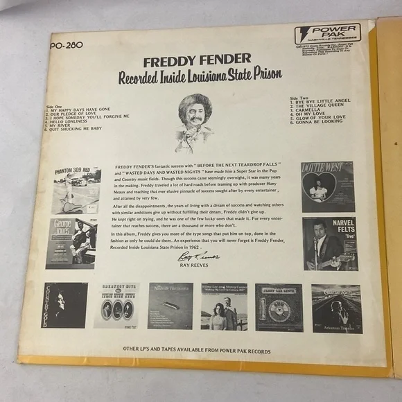 Freddy Fender Recorded Inside Louisiana State Prison Rock N Country Lot LP’s - Picture 4 of 12